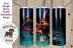 Octopus 20 oz skinny Tumbler Sublimation File Product Image 1