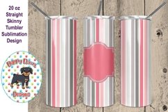 Valentine Stripes 20 oz skinny Tumbler Sublimation File Product Image 1