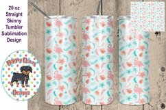 Flamingo 20 oz skinny Tumbler Sublimation File Product Image 1