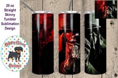 Soldier with Dog Tags 20 oz skinny Tumbler Sublimation File Product Image 1