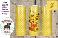 Sunflower 20 oz skinny Tumbler Sublimation File Product Image 1