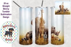 Safari Animals 20 oz skinny Tumbler Sublimation File Product Image 1