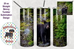 Black Bear 20 oz skinny Tumbler Sublimation Fil Product Image 1