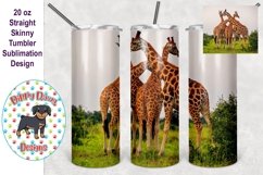 Giraffe 20 oz skinny Tumbler Sublimation Fil Product Image 1