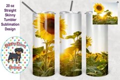Sunflowers 20 oz skinny Tumbler Sublimation File Product Image 2