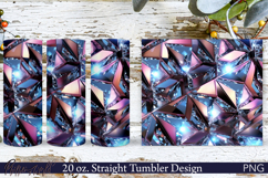 3D Sparkling Crystals Tumbler Wrap | Pink Product Image 1