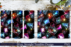 3D Sparkling Crystals Tumbler Wrap | Colorful Product Image 1