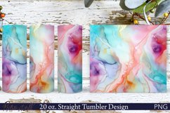 Alcohol Ink Tumbler Wrap | Soft Colors Abstract Design Product Image 1