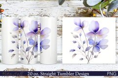 Floral Meadow Tumbler Wrap | 20 oz. | Purple flowers Product Image 1
