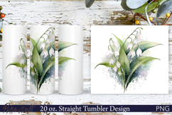 Floral Tumbler Wrap | 20 oz. | snowdrops Product Image 1