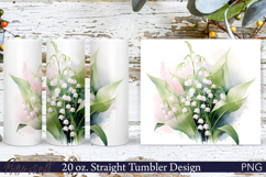 Floral Tumbler Wrap | 20 oz. | lilies of the valley Product Image 1