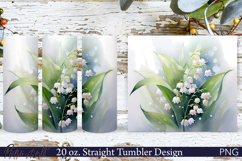 Flowers Tumbler Wrap | 20 oz. | lilies of the valley Product Image 1