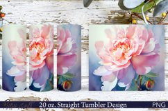 Floral Tumbler Wrap | 20 oz. | Peony Flower Product Image 1