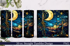 Floral Moon Tumbler Wrap | 20 oz. | Celestial Design Product Image 1
