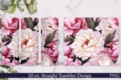 Pink Peonies Tumbler Wrap | 20 oz. Straight Skinny Design Product Image 1