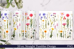 Floral Tumbler Wrap | 20 oz. | Wildflowers Design Product Image 1