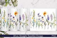 Floral Tumbler Wrap | 20 oz. | Wildflowers | Spring Flowers Product Image 1