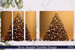 Holiday Tumbler Wrap | Golden Christmas Tree Product Image 1