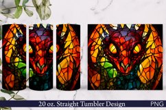 Halloween Sublimation Tumbler | Stained Glass Monster Wrap Product Image 1