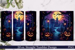 Halloween Tumbler Wrap | Castle Sublimation Product Image 1