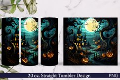 Halloween Tumbler Wrap | Haunted Castle | Frightful Design Product Image 1