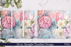 Floral Tumbler Wrap | 20 oz. | Soft Colors Design Product Image 1
