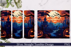 Halloween Tumbler Wrap | Haunted Castle | Scarry Design Product Image 1