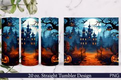 Halloween Tumbler Wrap | Witch&#039;s Castle | Frightful Design Product Image 1