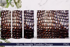 Leather Tumbler Wrap | 20 oz. | Crocodile Print PNG Product Image 1
