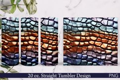 Colorful Leather Tumbler Wrap | 20 oz. | Animal Print PNG Product Image 1