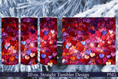 Love Tumbler Wrap | Stained Glass Heart | Valentine&#039;s day Product Image 1