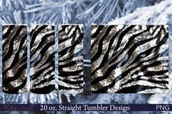 Sparkling Tumbler Wrap | 20 oz. | Animal Print | Zebra Product Image 1