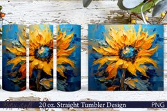 Sunflower Tumbler Wrap | 20 oz. | Oil Pants PNG Product Image 1