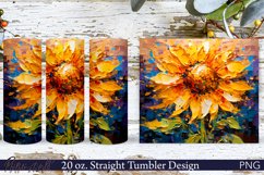 Sunflower Tumbler Wrap | 20 oz. | Oil Pants Design Product Image 1