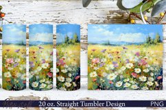 Floral Tumbler Wrap | 20 oz. | Wildflowers Meadow | Spring Product Image 1