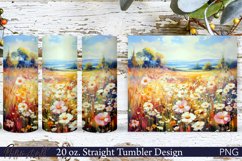Floral Tumbler Wrap | 20 oz. | Spring Wildflowers Design Product Image 1