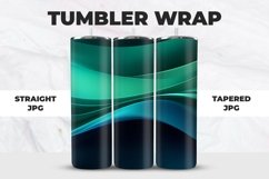 Green Blue Waves Tumbler Wrap Product Image 1