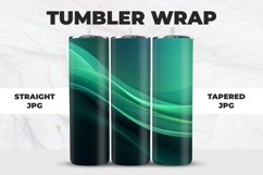 3D Green Waves Tumbler Wrap Product Image 1