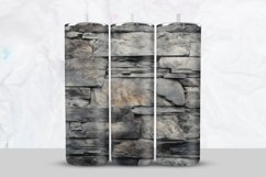 Grey Stone Wall Tumbler Wrap Product Image 1