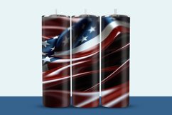 3D American Waving Flag Tumbler Wrap Product Image 1