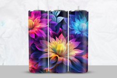 Neon Flowers Tumbler Wrap Product Image 1