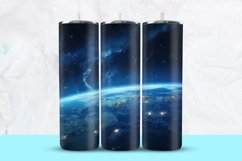 Planet Earth in The Night Tumbler Wrap Product Image 1