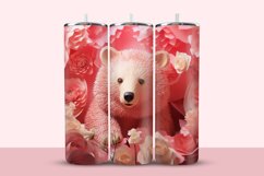 3D Bear With Flowers Tumbler Wrap Product Image 1