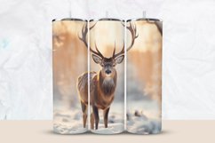 Deer in Snow Tumbler Wrap Product Image 1