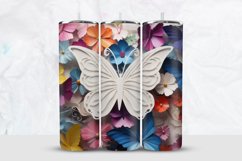 3D Butterfly With Floral Tumbler Wrap Product Image 1