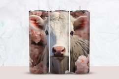 Pink Cow With Floral Tumbler Wrap Product Image 1