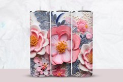 3D Floral Tumbler Wrap Product Image 1