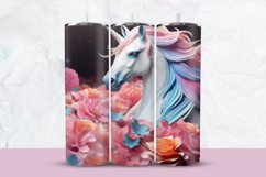 Unicorn With Flowers Tumbler Wrap Product Image 1