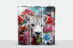 3D Tiger With Flowers Product Image 1