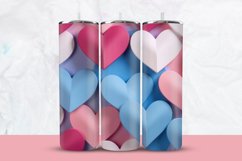 3D Hearts Tumbler Wrap Product Image 1